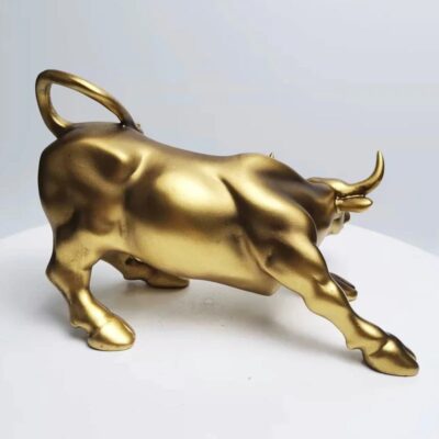 Charging bull statue