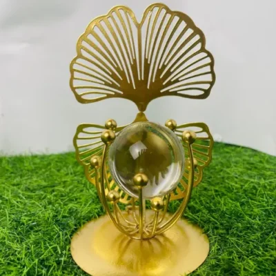 Metallic Heavy Ball Golden Table Stand